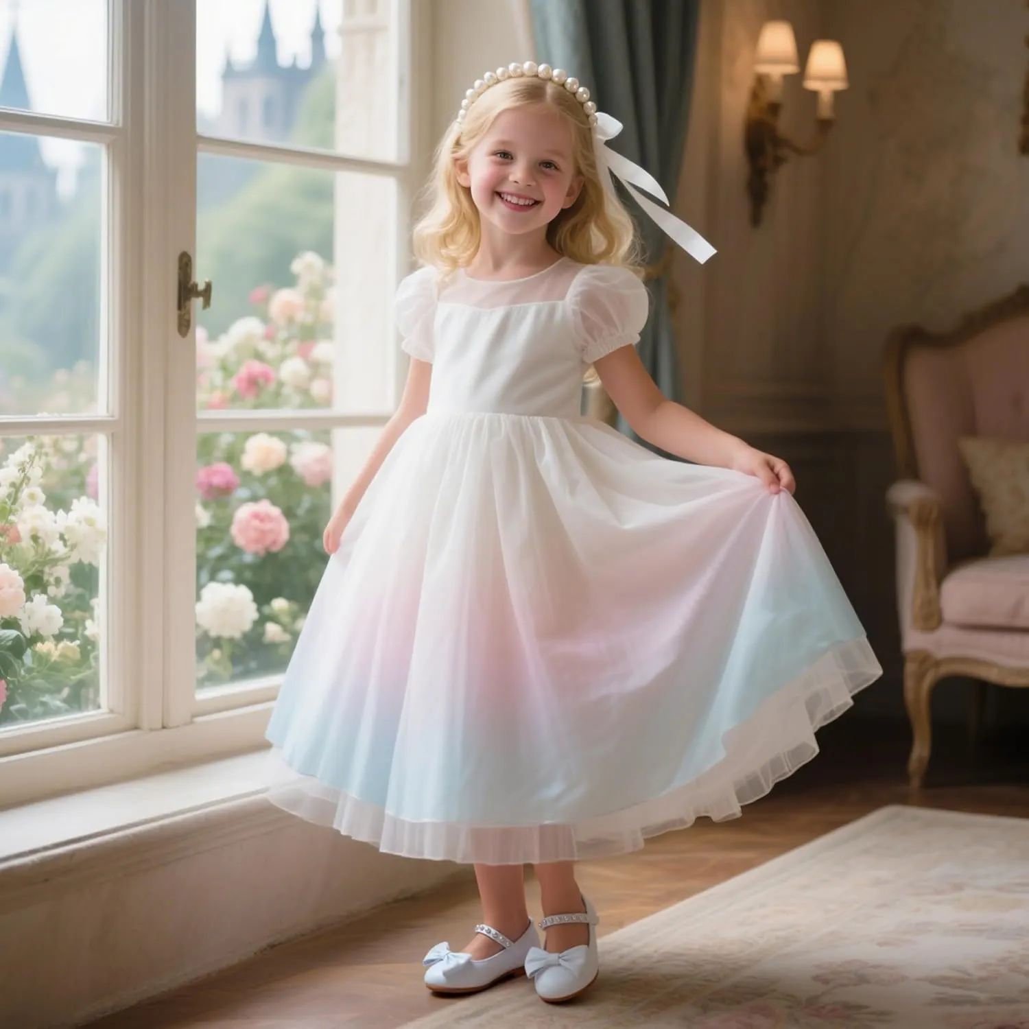 Flaryzone Toddler/Little Girls' Ballerina Flat Mary Jane Princess Dress Shoes - Wedding School Party