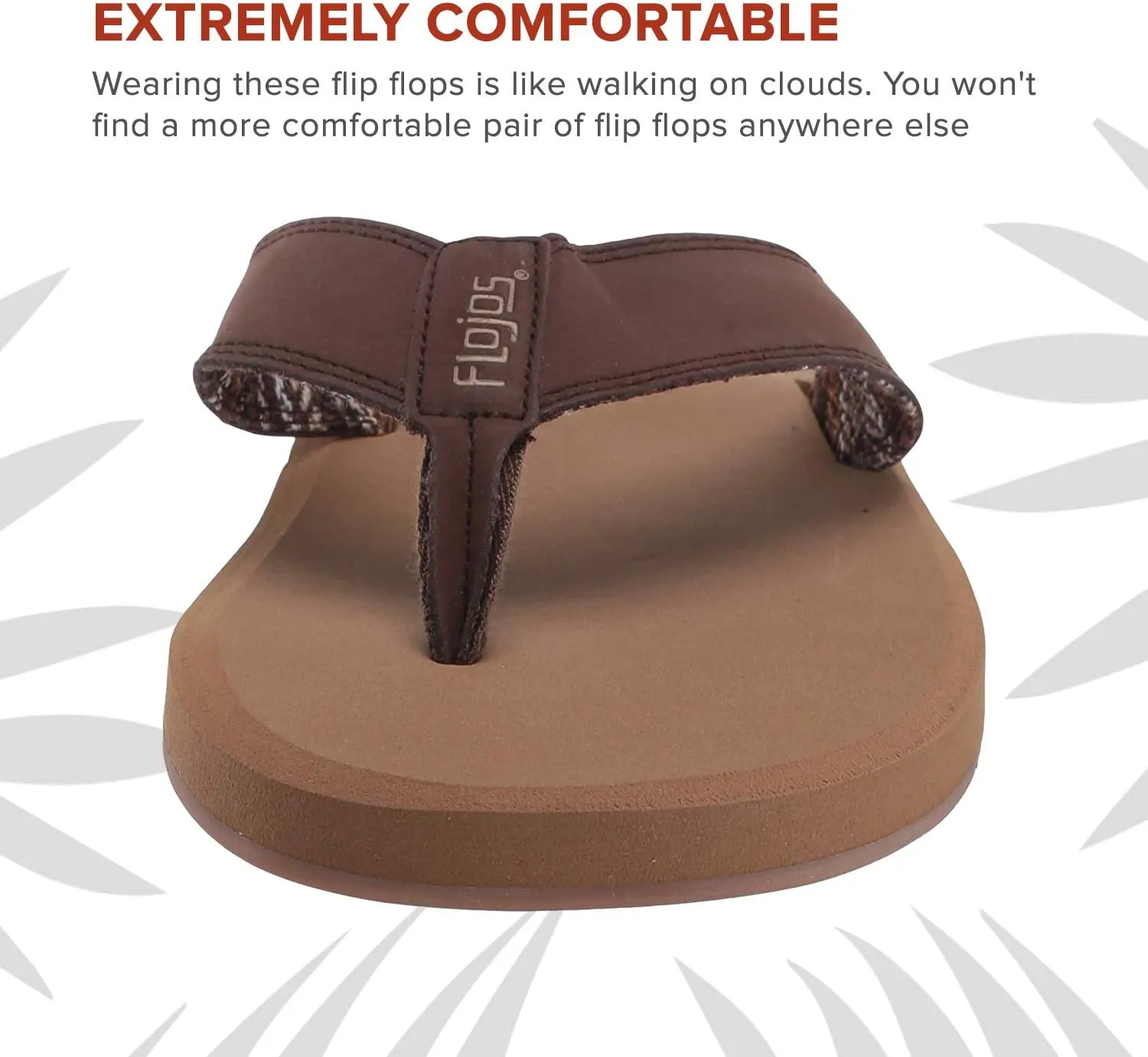 Flojos Cole Genuine Leather Perforated Strap Mens Sandal