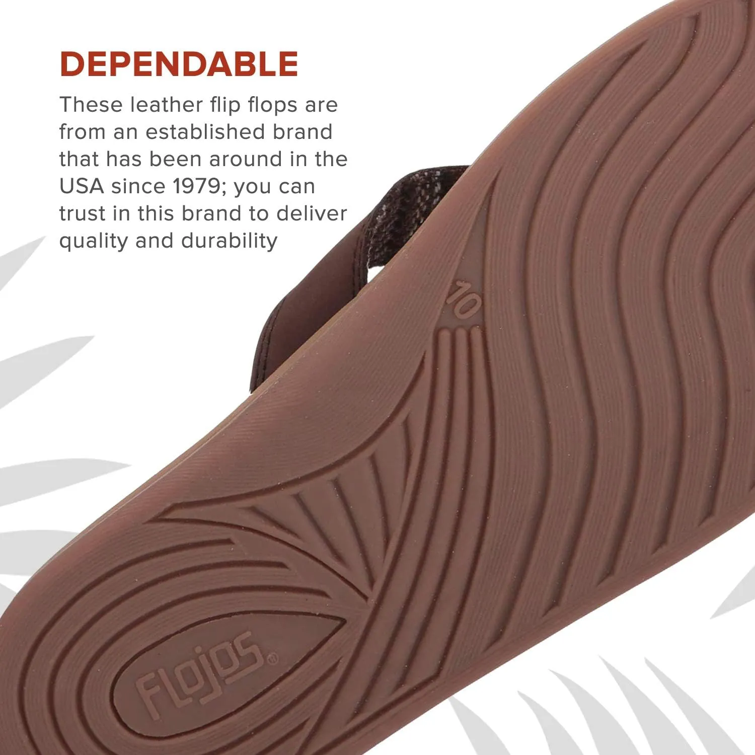Flojos Cole Genuine Leather Perforated Strap Mens Sandal