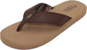 Flojos Cole Genuine Leather Perforated Strap Mens Sandal