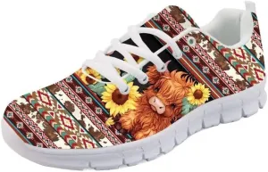 Forchrinse Cute Pug Love Print Sport Gym Running Shoes Unisex Walking Shoes Lightweight Lace Up Athletic Sneakers