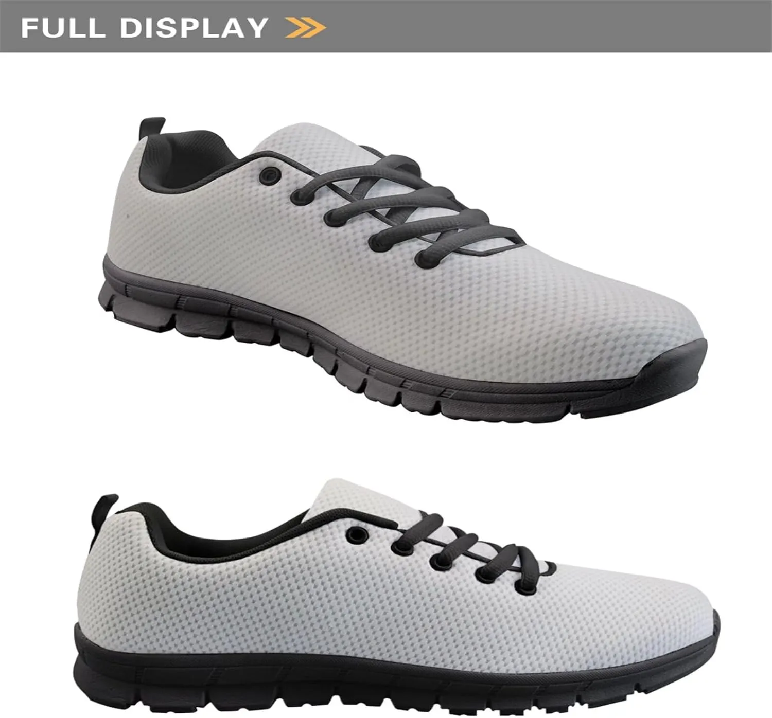 Forchrinse Cute Pug Love Print Sport Gym Running Shoes Unisex Walking Shoes Lightweight Lace Up Athletic Sneakers