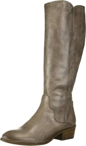 Frye Carson Piping Tall Boots for Women Made from Antiqued Pull-Up Leather with Western-Style Piping, Inside Zipper Closure, and Low Heel – 15" Shaft Height