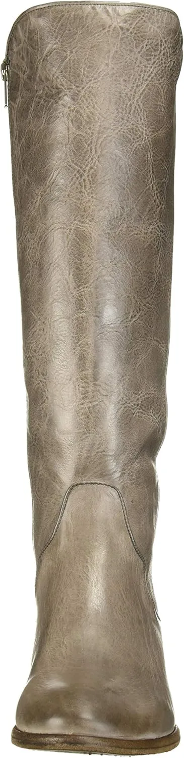 Frye Carson Piping Tall Boots for Women Made from Antiqued Pull-Up Leather with Western-Style Piping, Inside Zipper Closure, and Low Heel – 15" Shaft Height