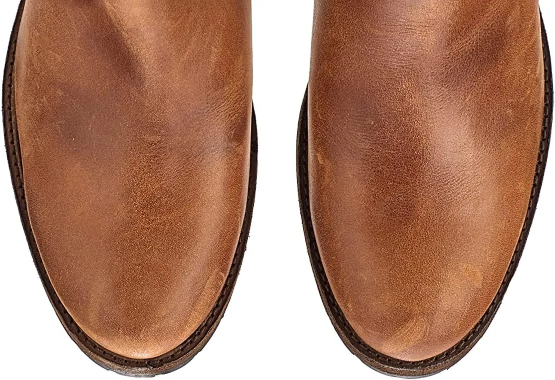 Frye Melissa Button 2 Equestrian-Inspired Tall Boots for Women Made from Hard-Wearing Vintage Leather with Antique Metal Hardware and Leather Outsole – 15 ½” Shaft Height