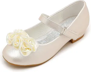 Furdeour Toddler Girls Mary Janes Shoes Low Heel Ballet Flats Wedding Party Dress Shoes for Kids