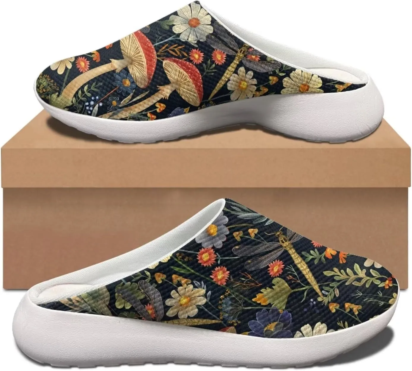 Garden Shoes Slip On for Womens Cute Garden Clogs Outdoor Garden Sandals Mesh Garden Loafers