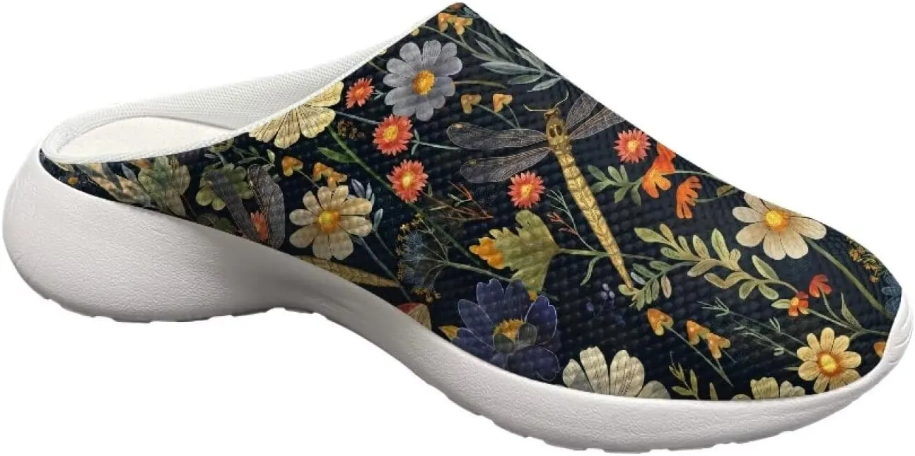 Garden Shoes Slip On for Womens Cute Garden Clogs Outdoor Garden Sandals Mesh Garden Loafers
