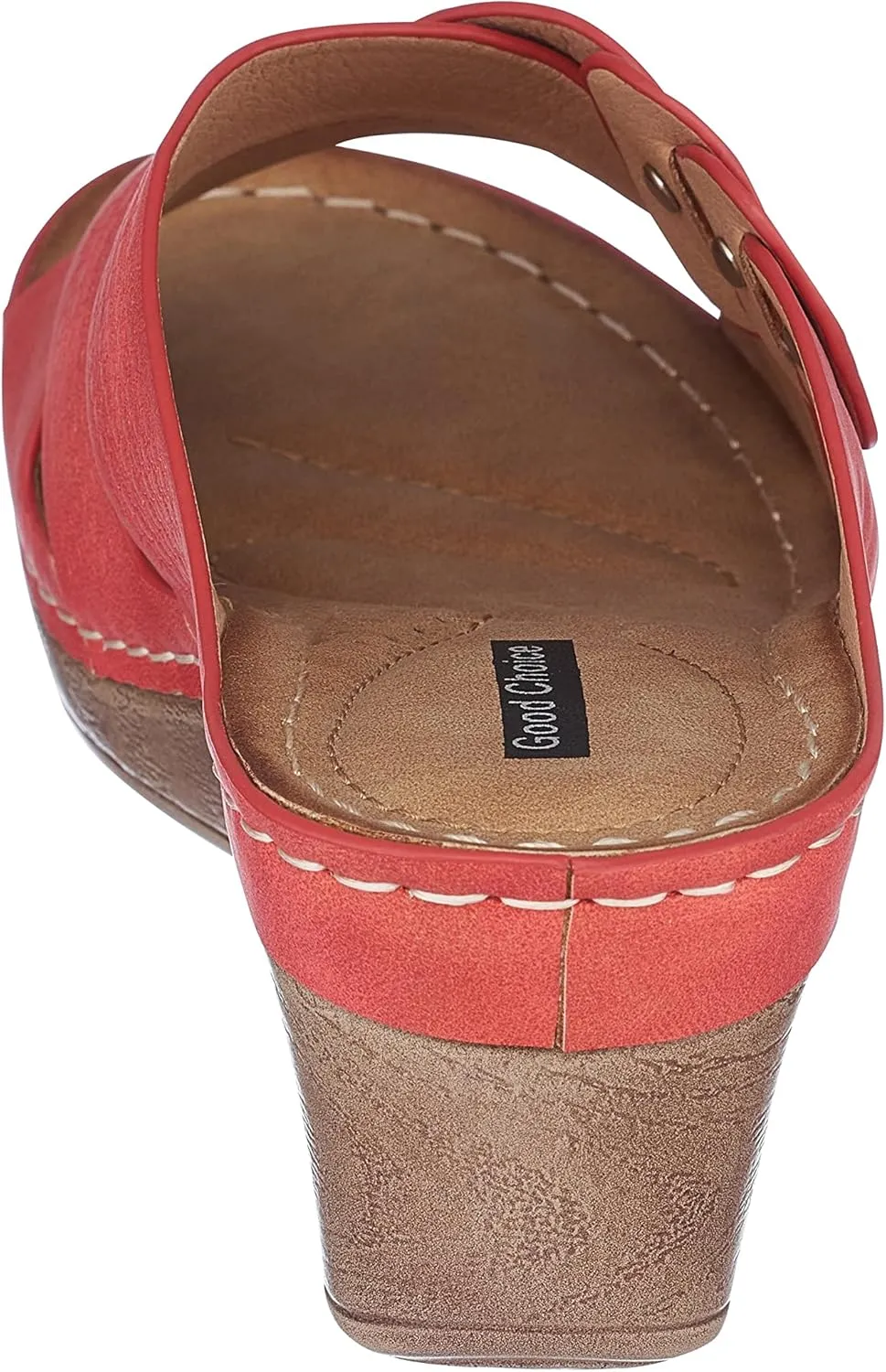G.C. Shoes Dorty Wedge Sandals Memory Foam Footbed with Round open toe and Slip Resistant Sole