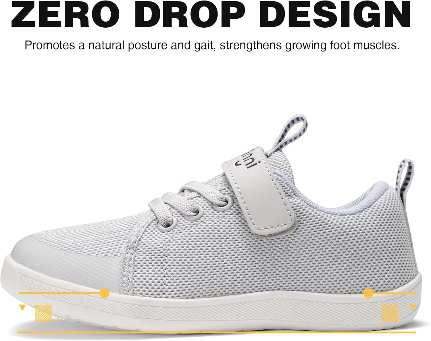 GINNI Little Big Kids Wide Barefoot Shoes Boys Girls Walking Shoes Minimalist Sneakers Lightweight Breathable Girls Wide Toe Box Shoes Zero Drop Sole Naturally Splay Kids Barefoot Running Shoes