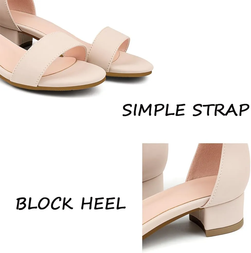 Girl's Low Heel Sandals Ankle Strap Dress Shoes Open Toes Summer Wear for Kids