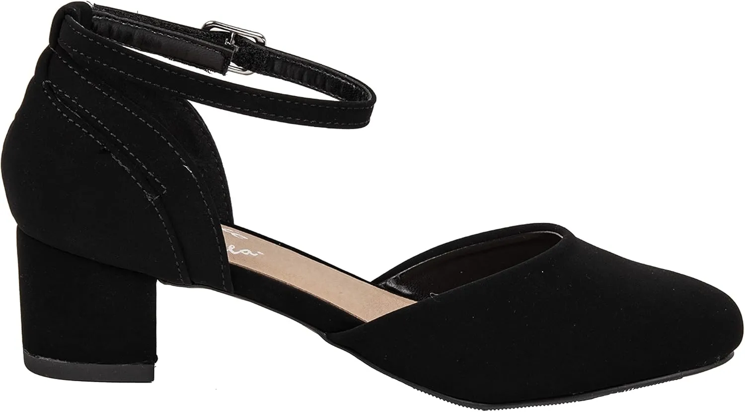 Girls Pumps Low Block Dress Shoes Ankle Strap Close Toe Heeled Sandals Mia-2