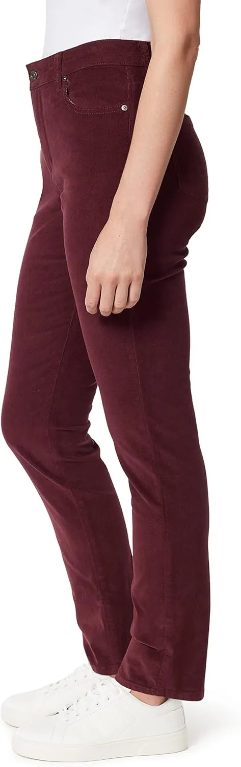 Gloria Vanderbilt Women's Amanda Corduroy Slim High Rise Pant