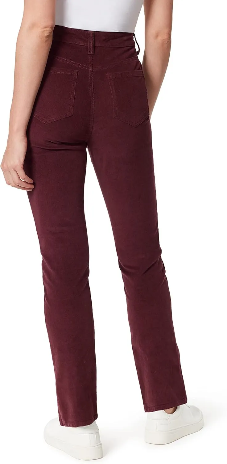 Gloria Vanderbilt Women's Amanda Corduroy Slim High Rise Pant