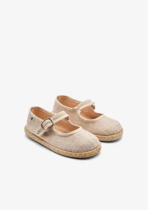 Gold sack buckle mary jane alparagatas