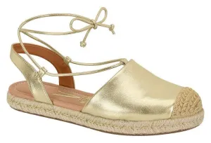 Golden Espadrilles Sandals.