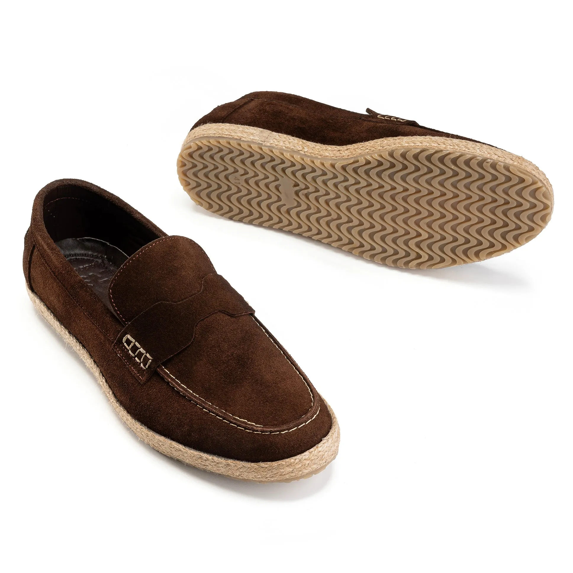 Hackett – flip-on suede espadrilles – Brown
