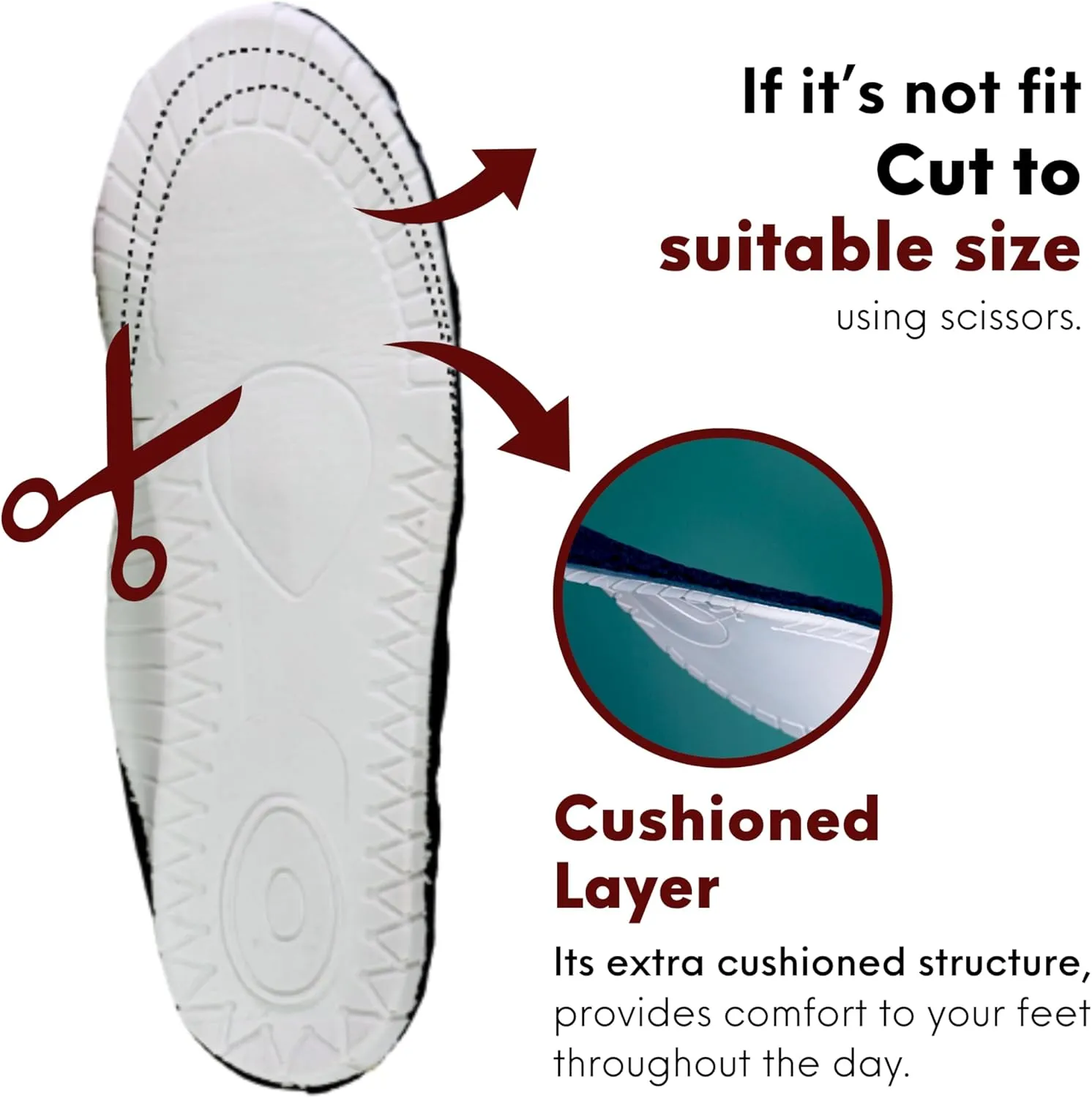 HANDARTE Thermal Leather Insoles | Soft Natural Wool Inserts for Men | Chrome-Free, Anti-Sweat & Anti-Odor - US M12 | EU46