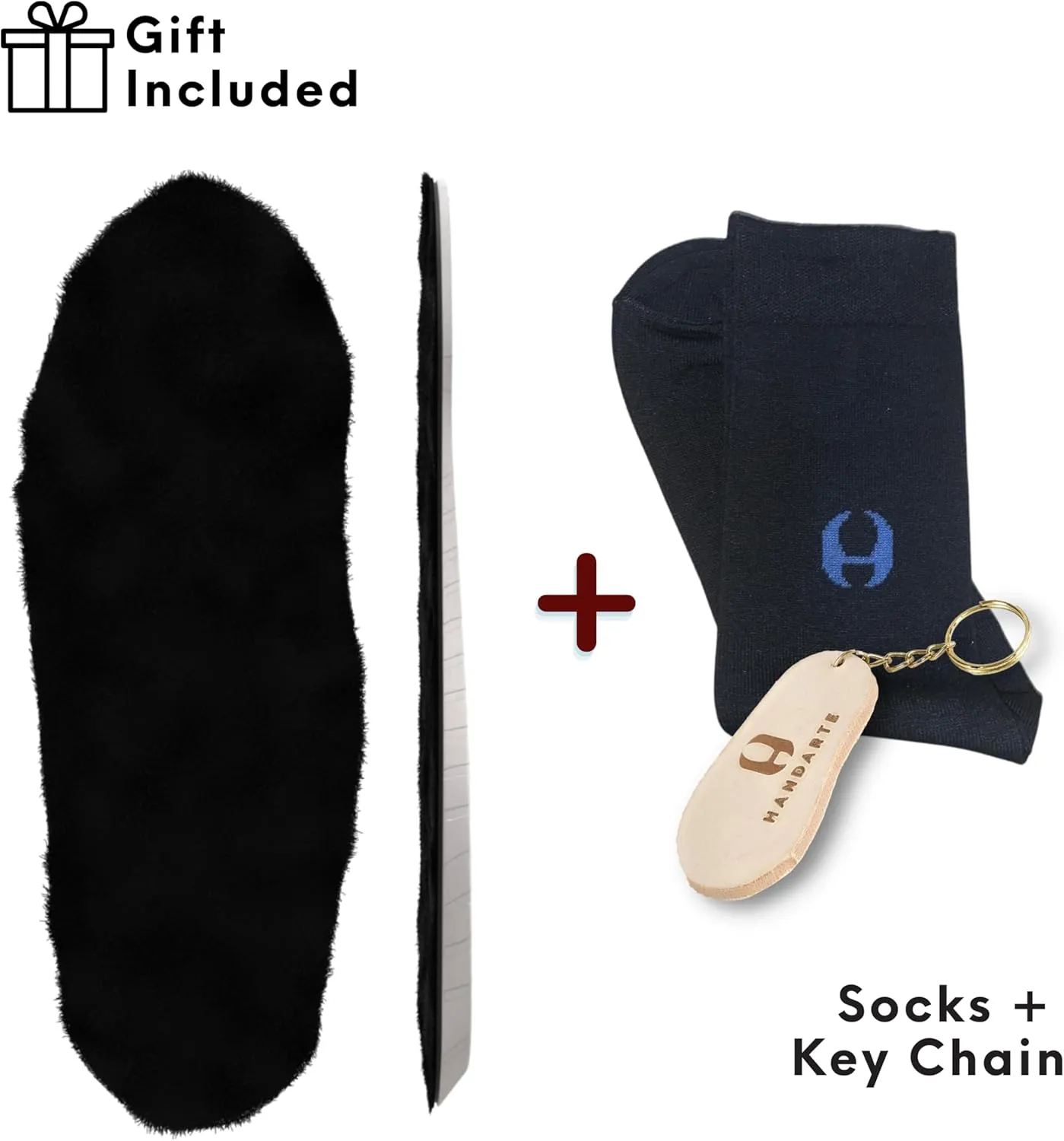 HANDARTE Thermal Leather Insoles | Soft Natural Wool Inserts for Men | Chrome-Free, Anti-Sweat & Anti-Odor - US M12 | EU46
