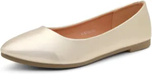 Herstyle Elina Women's Flats, Pointed Toe Ballet Flat Shoes, Slip-On Dressy Flats, Comfortable Casual Ballerina Shoes for Daily Wear, Work, Office, and Party
