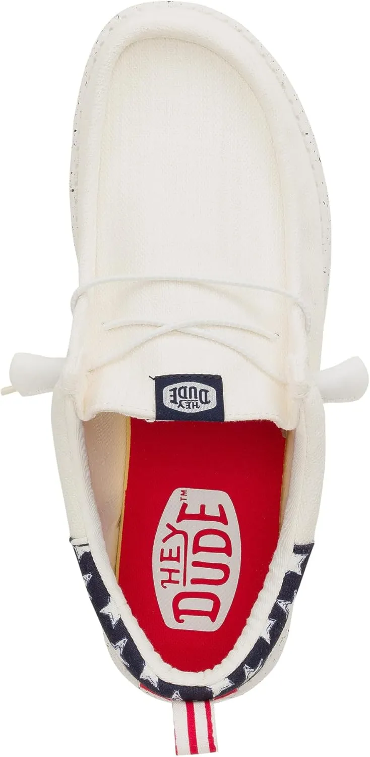Hey Dude Men's Wally Funk Americana | Men's Shoes | Men Slip-on Loafers | Comfortable & Light-Weight