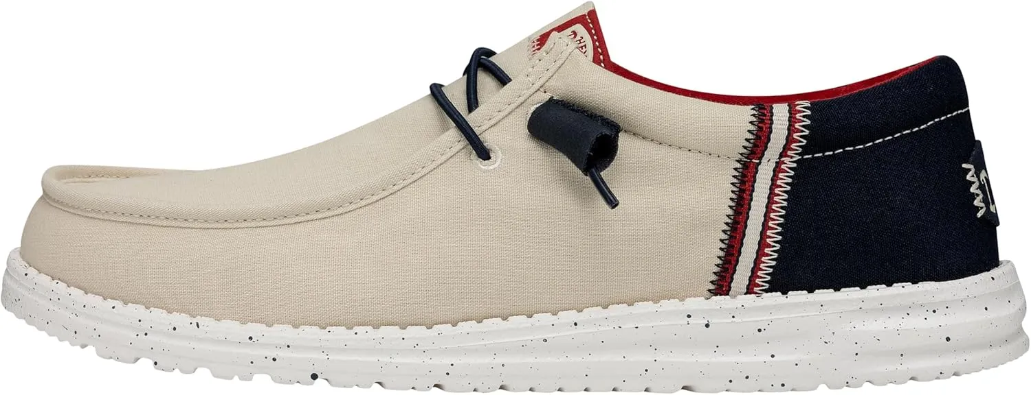 Hey Dude Men's Wally Funk Americana | Men's Shoes | Men Slip-on Loafers | Comfortable & Light-Weight