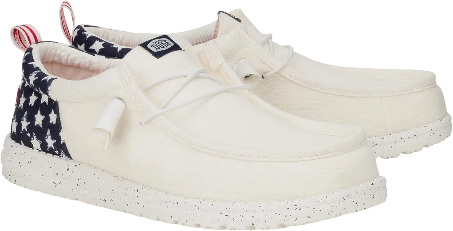 Hey Dude Men's Wally Funk Americana | Men's Shoes | Men Slip-on Loafers | Comfortable & Light-Weight