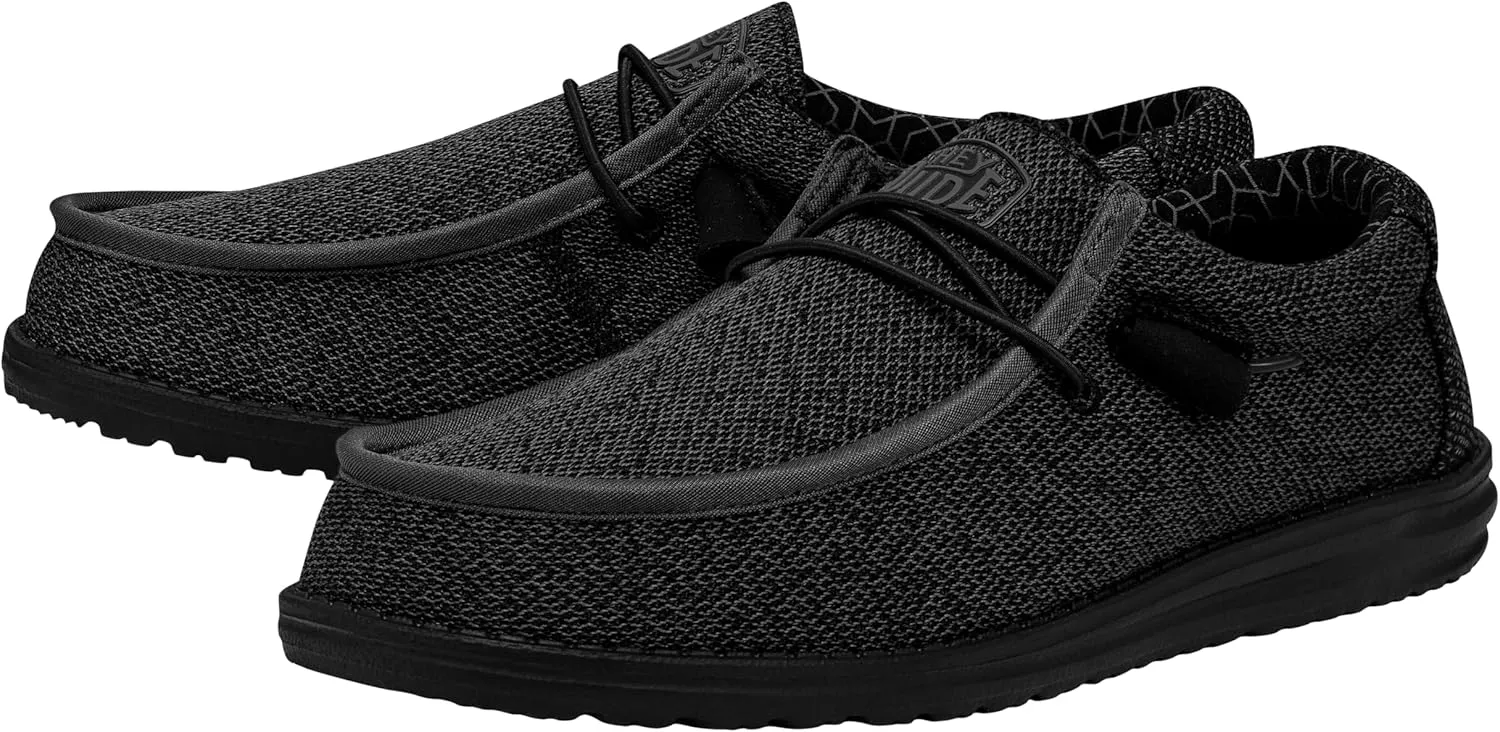 Hey Dude Men's Wally Sox | Retired Men’s Shoes | Men's Lace Up Loafers | Comfortable & Light-Weight