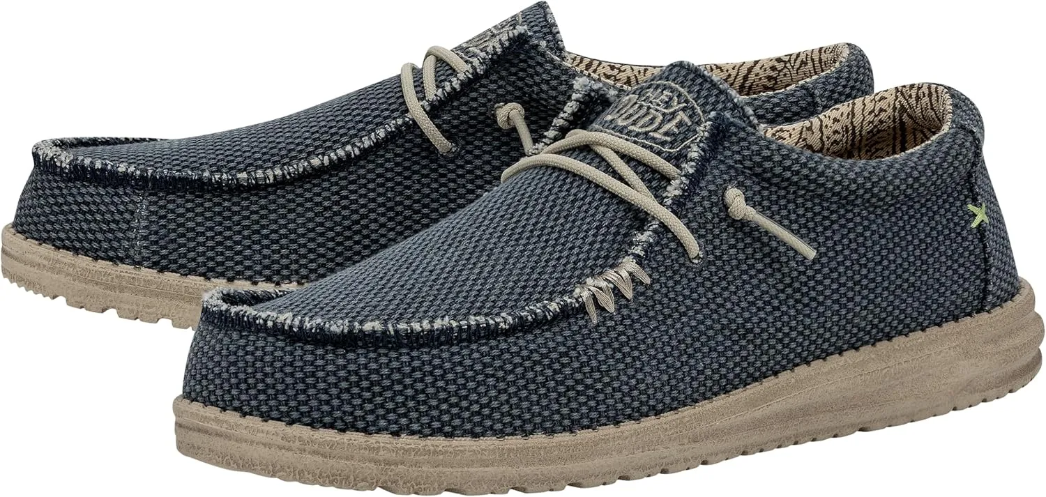 Hey Dude Men's Wally Stitch | Men's Loafers | Men's Slip On Shoes | Comfortable & Light-Weight