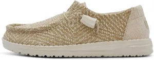 Hey Dude Wendy Woven Zig Zag Cream Size 6 | Women’s Shoes | Women’s Slip-on Loafers | Comfortable & Light-Weight