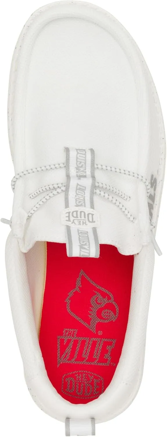 HEYDUDE Wally Collegiate Whites, Men’s Shoes, Men's Slip-on Loafers, Comfortable & Light-Weight