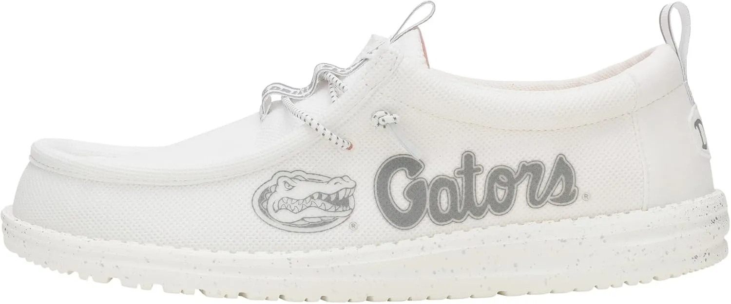 HEYDUDE Wally Collegiate Whites, Men’s Shoes, Men's Slip-on Loafers, Comfortable & Light-Weight