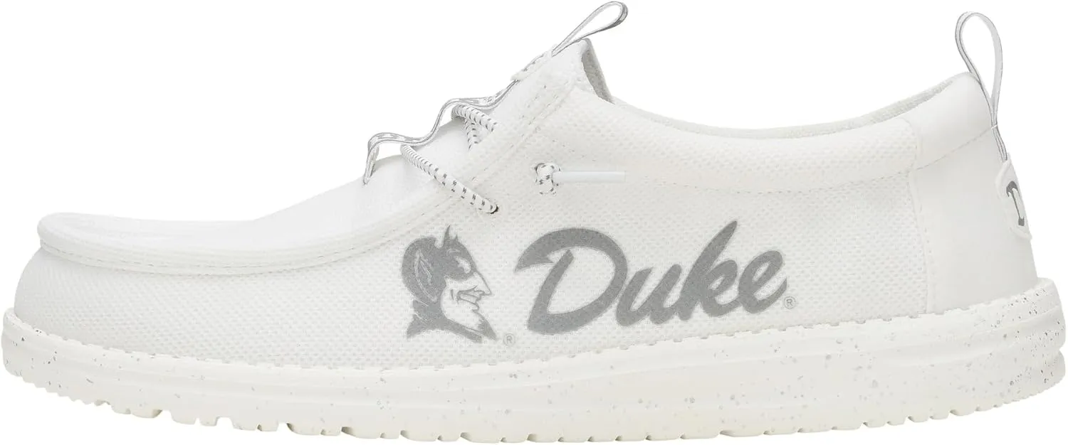 HEYDUDE Wally Collegiate Whites, Men’s Shoes, Men's Slip-on Loafers, Comfortable & Light-Weight