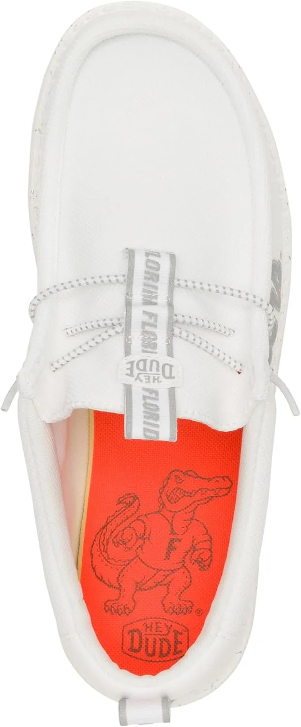 HEYDUDE Wally Collegiate Whites, Men’s Shoes, Men's Slip-on Loafers, Comfortable & Light-Weight