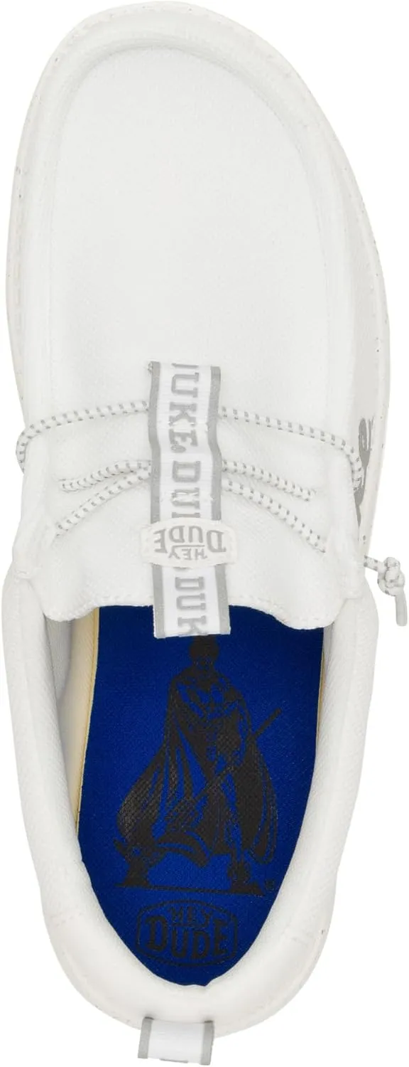 HEYDUDE Wally Collegiate Whites, Men’s Shoes, Men's Slip-on Loafers, Comfortable & Light-Weight