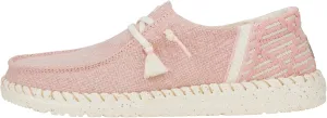 HEYDUDE Wendy Funk Coastal Jute Pink Size 12, Women’s Shoes, Women’s Slip-on Loafers, Comfortable & Light-Weight
