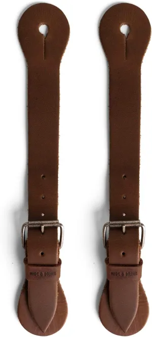 Hide & Drink, Set of 2 Single Spur Straps for Cowboy, Men and Women's Boots Equipment, Rodeo, Equestrian, Full Grain Leather, Handmade Western Accessories