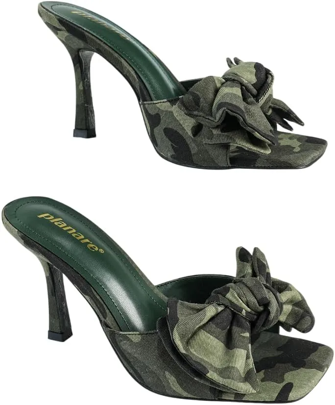 High Heel Sandals for Women – Strappy Spring Heels with Floral Toe Detail for Women, Elegant Party & Casual Shoes for Summer