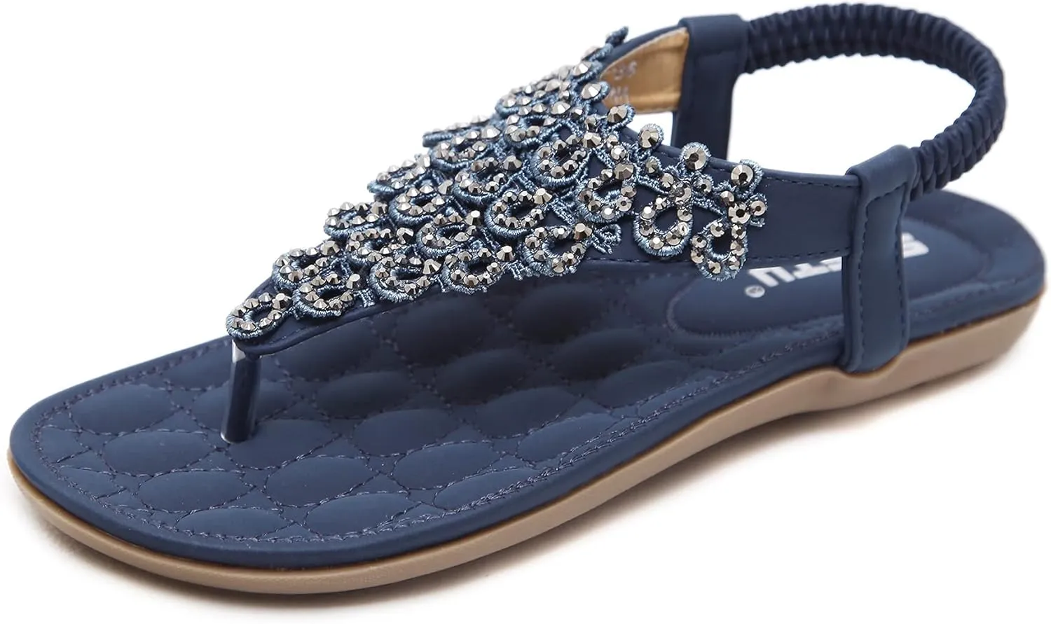 HNGHOU Women's Summer Sandals Casual Comfortable Flip Flops Bohemian Beach Clip Toe Sandals