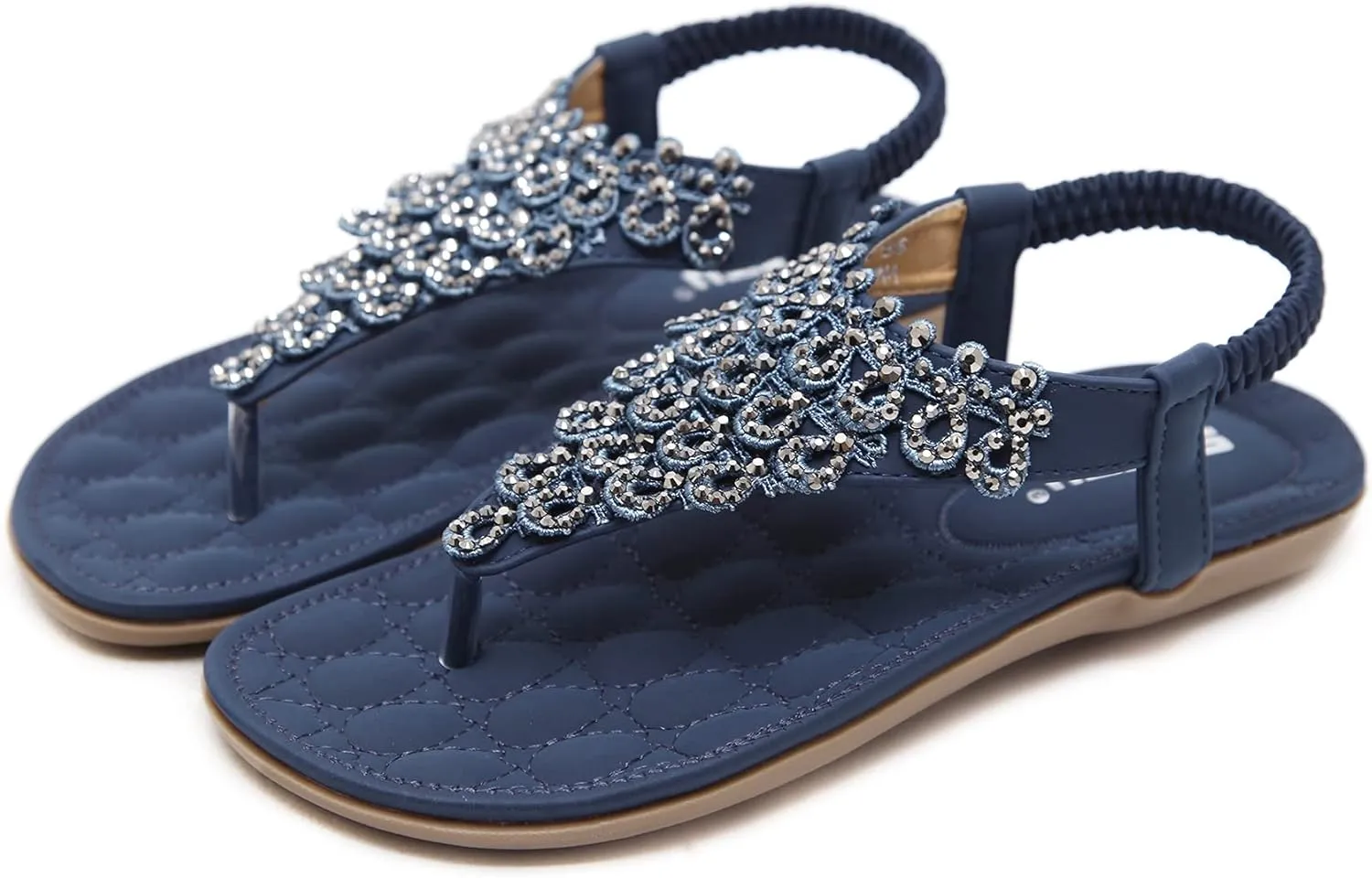 HNGHOU Women's Summer Sandals Casual Comfortable Flip Flops Bohemian Beach Clip Toe Sandals