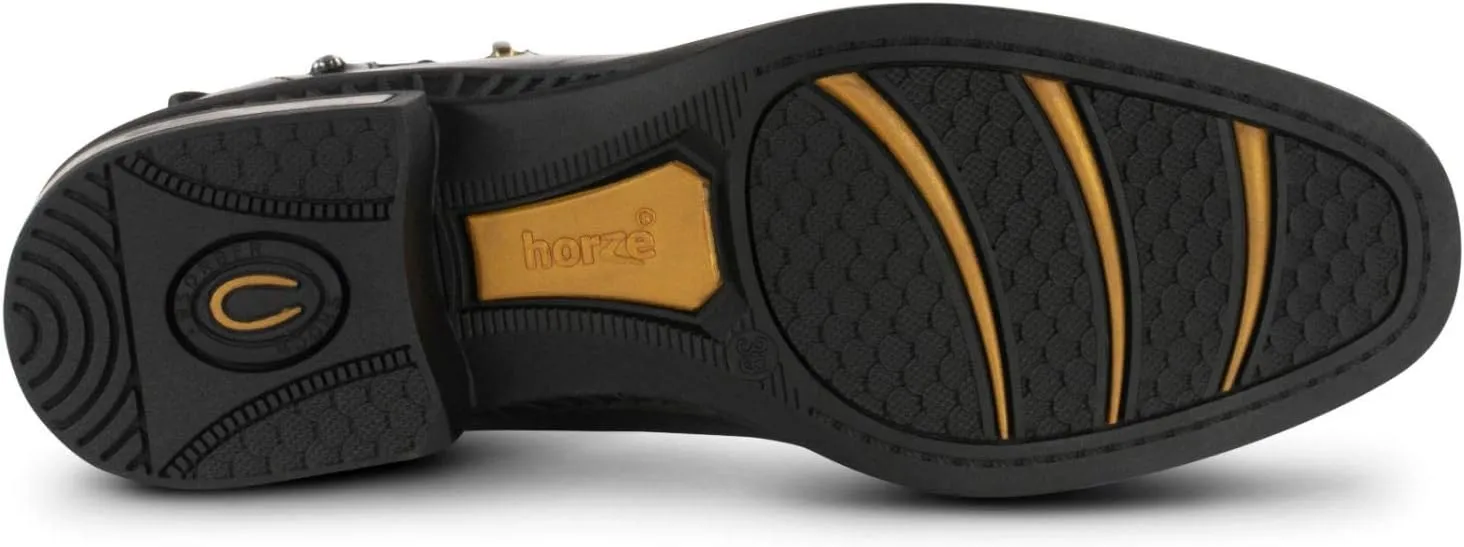HORZE Highgate Women's Equestrian Leather Paddock Boots with Grippy Soles
