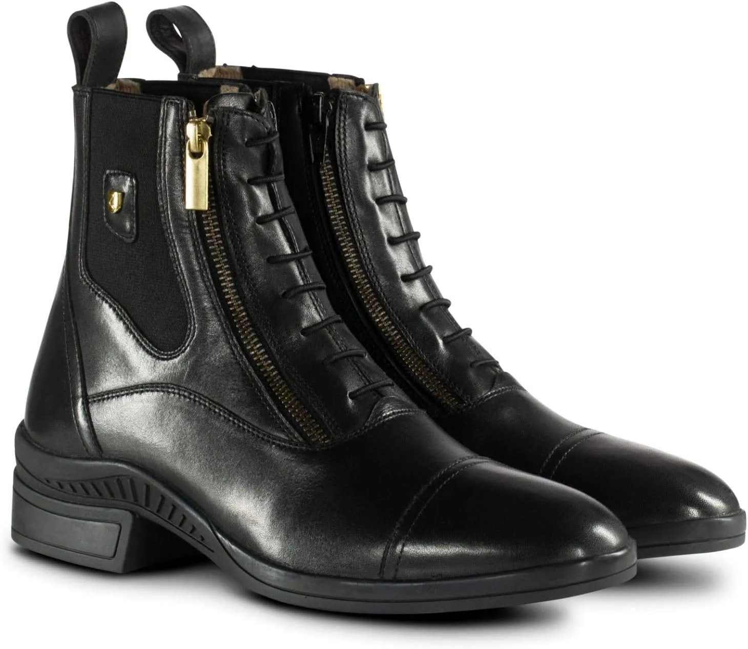 HORZE Highgate Women's Equestrian Leather Paddock Boots with Grippy Soles