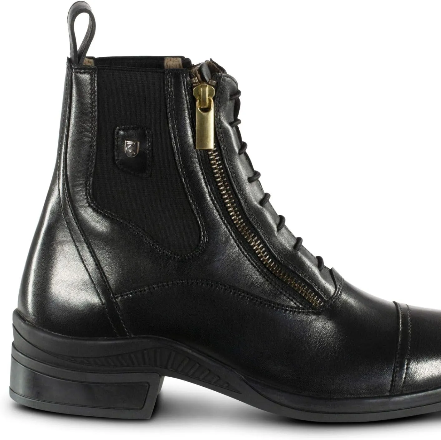 HORZE Highgate Women's Equestrian Leather Paddock Boots with Grippy Soles