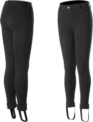 HORZE Nora Girls Leather Knee Patch Riding Pants | Kids Equestrian Jodhpur Breeches | Size Chart in Images