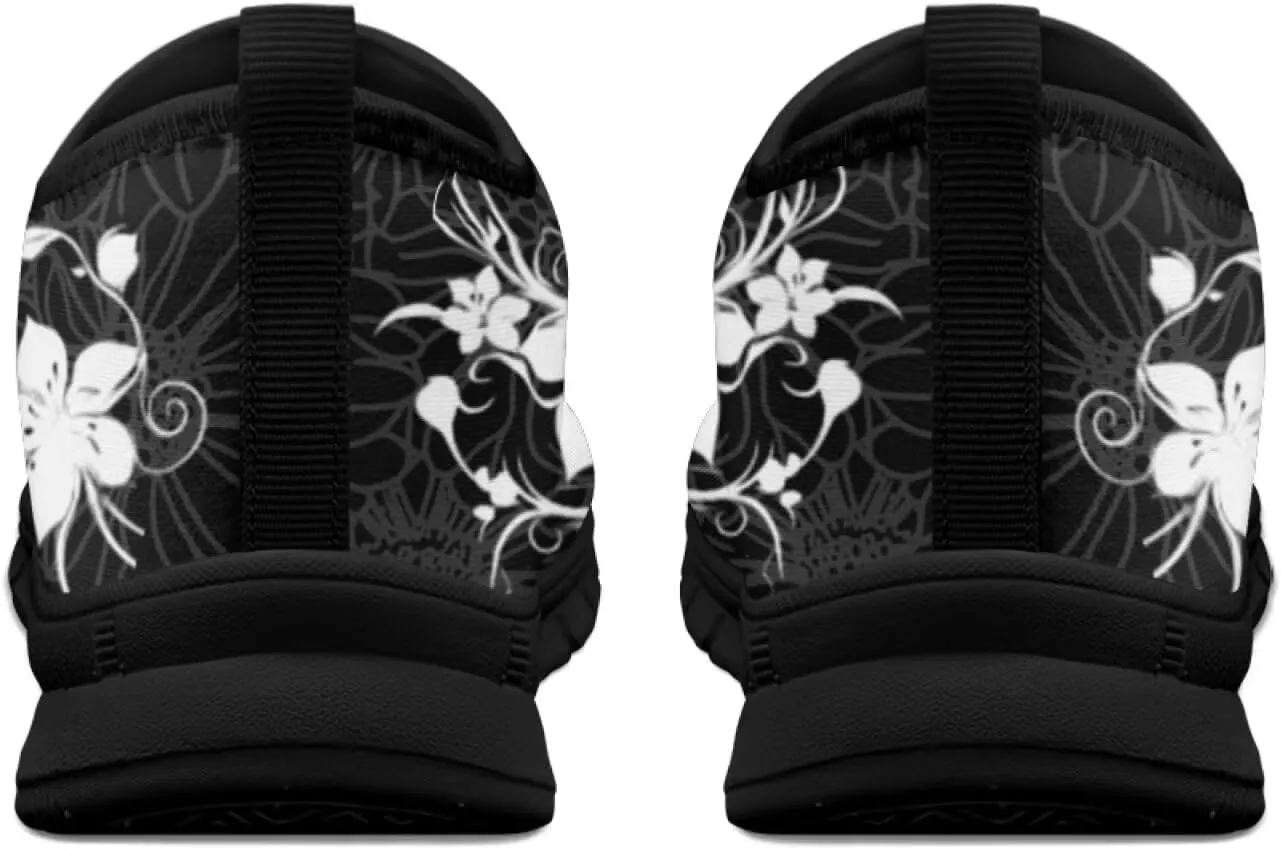 Howilath Boho Floral Mens Slip on Loafers Running Sneakers Casual Sport Shoes Hands Free Shoes with Anti-Slip Sole