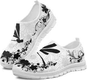 Howilath Boho Flower Slip on Shoes for Men Women Animal Print Casual Loafers Running Sneakers Anti-Skid Fashion Shoes