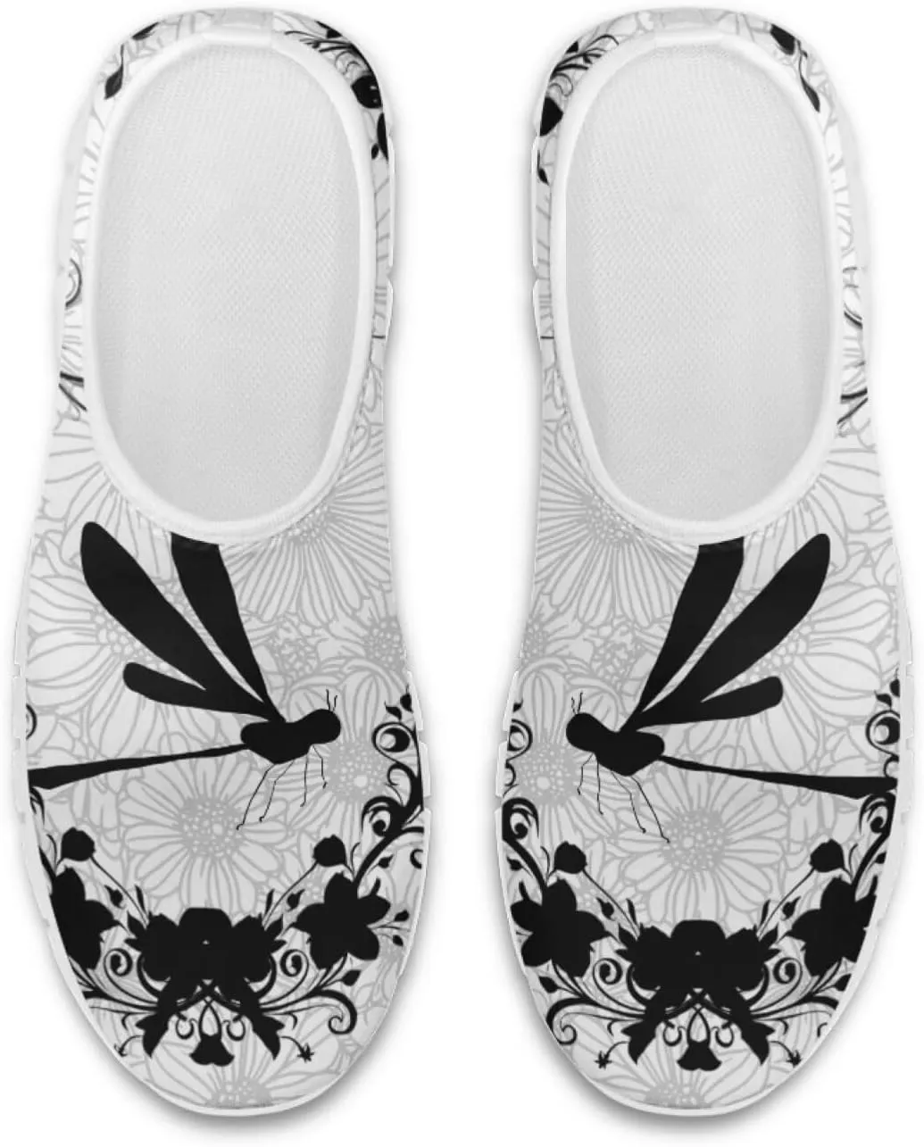 Howilath Boho Flower Slip on Shoes for Men Women Animal Print Casual Loafers Running Sneakers Anti-Skid Fashion Shoes