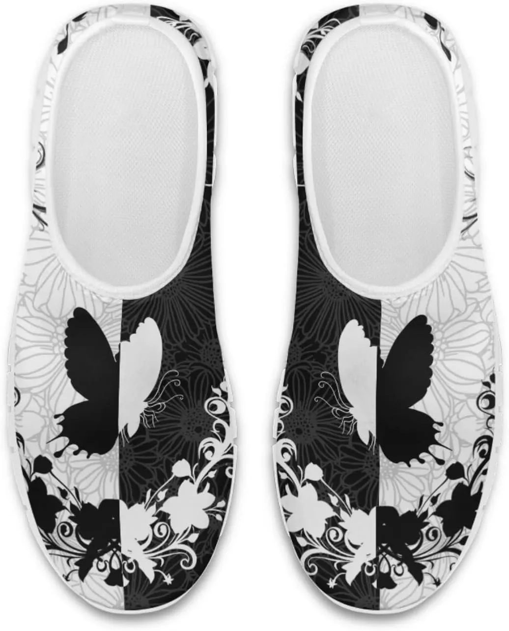 Howilath Boho Flower Slip on Shoes for Men Women Animal Print Casual Loafers Running Sneakers Anti-Skid Fashion Shoes