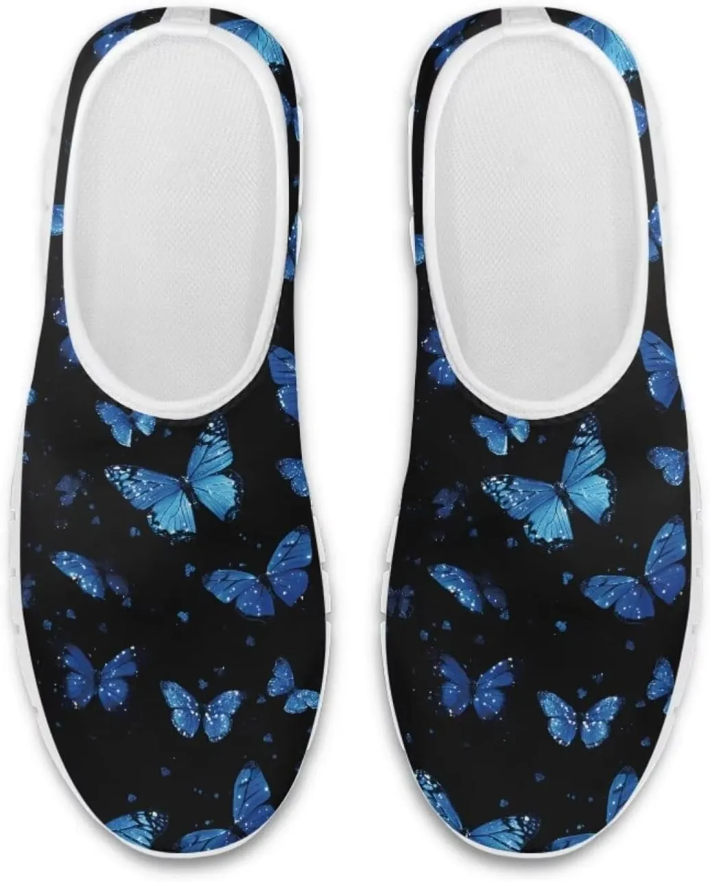 Howilath Butterfly Print Slip on Sneakers Women Running Shoes Loafers Casual Fashion Sneaker House Shoes