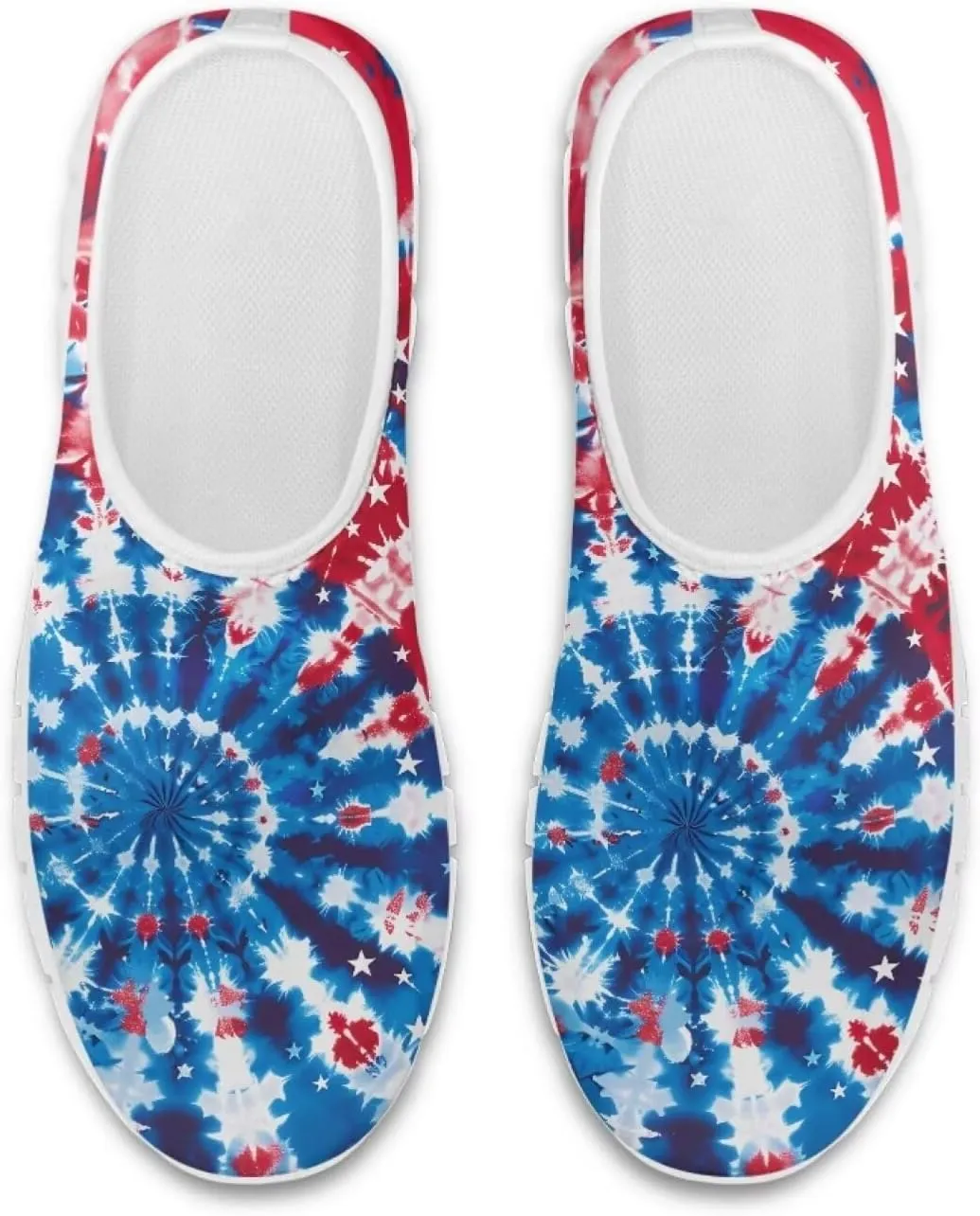 Howilath Flag Print Mens Slip on Shoes Casual Running Sneakers Anti-Skid Loafers with EVA Sole